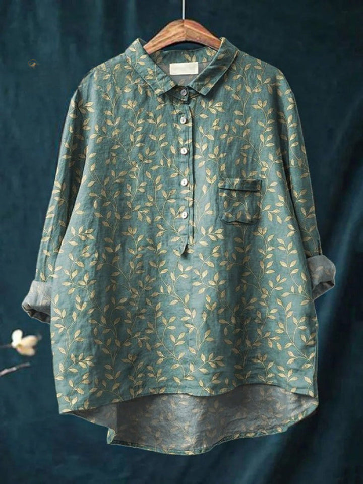 Zora | Chemise brodée florale vibrante