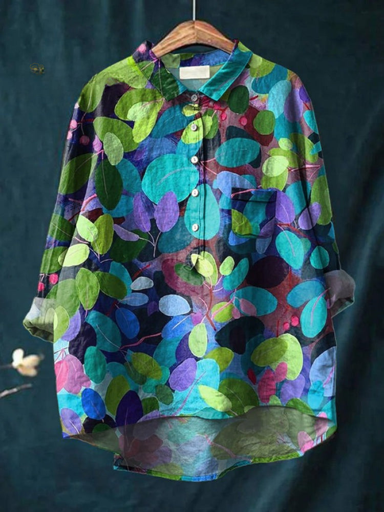 Zora | Chemise brodée florale vibrante