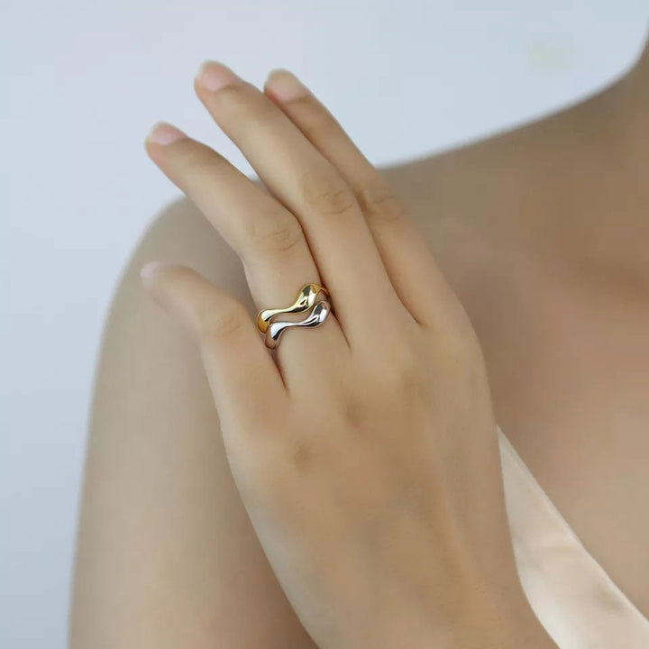 Carisseya | Prsten vlna 18K zlato