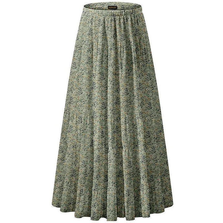 Jupe à taille élastique à imprimé floral automne et hiver