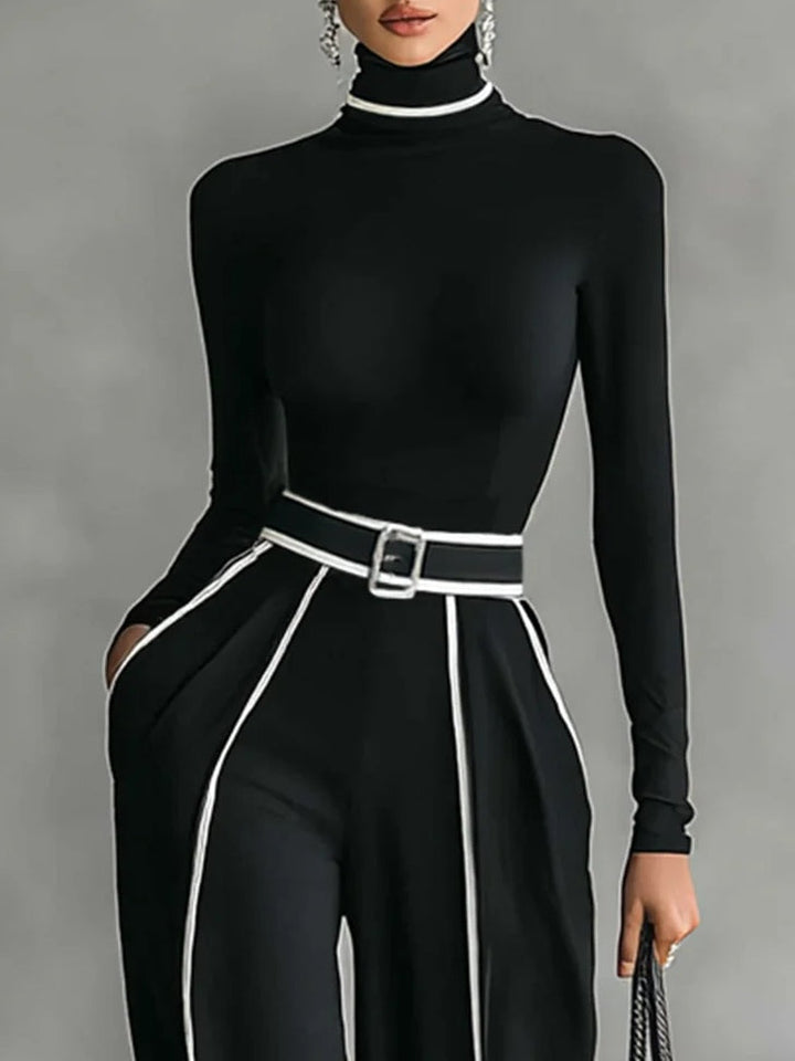 Olivia | White Trim Two-Piece Set