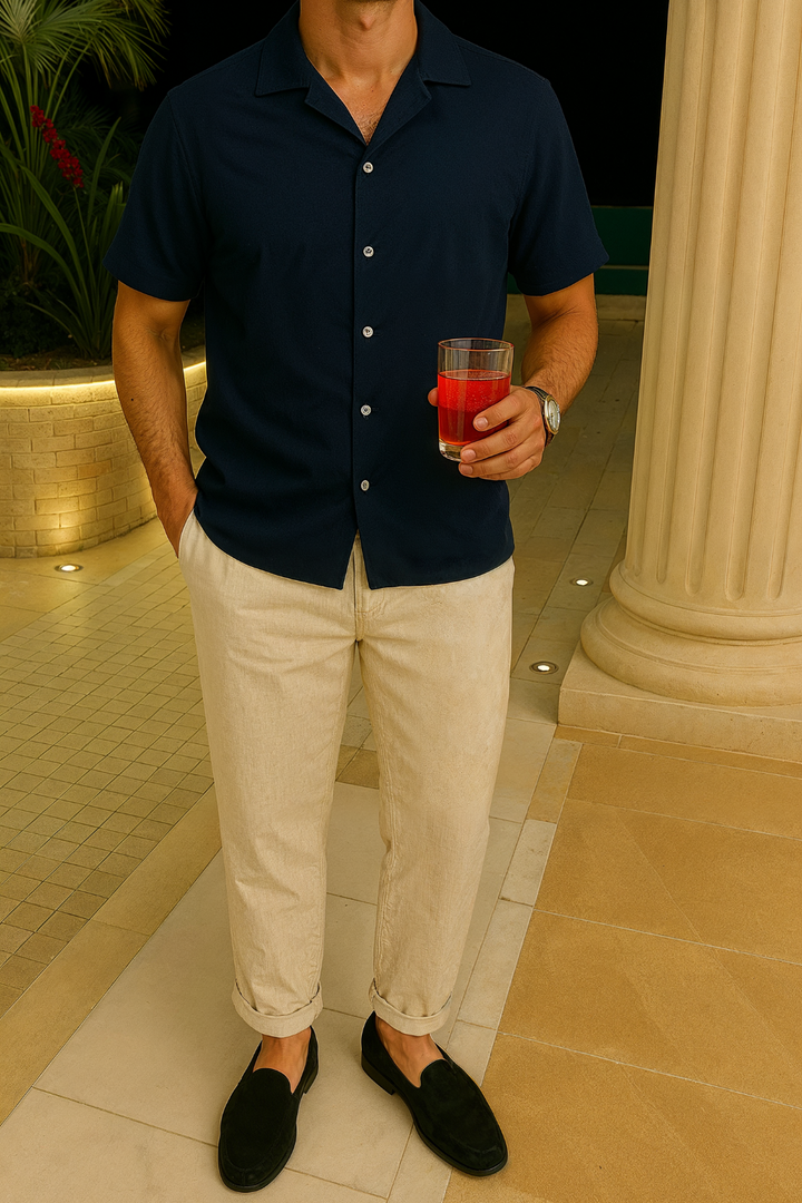 Conjunto Masculino de Verão – Camisa Leve e Calça Confortável