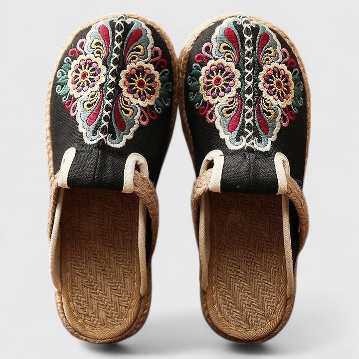 Marousse | Comode mules floreali fatte a mano