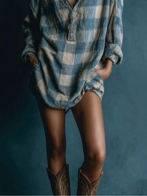 Cathia | Checked Mini Dress