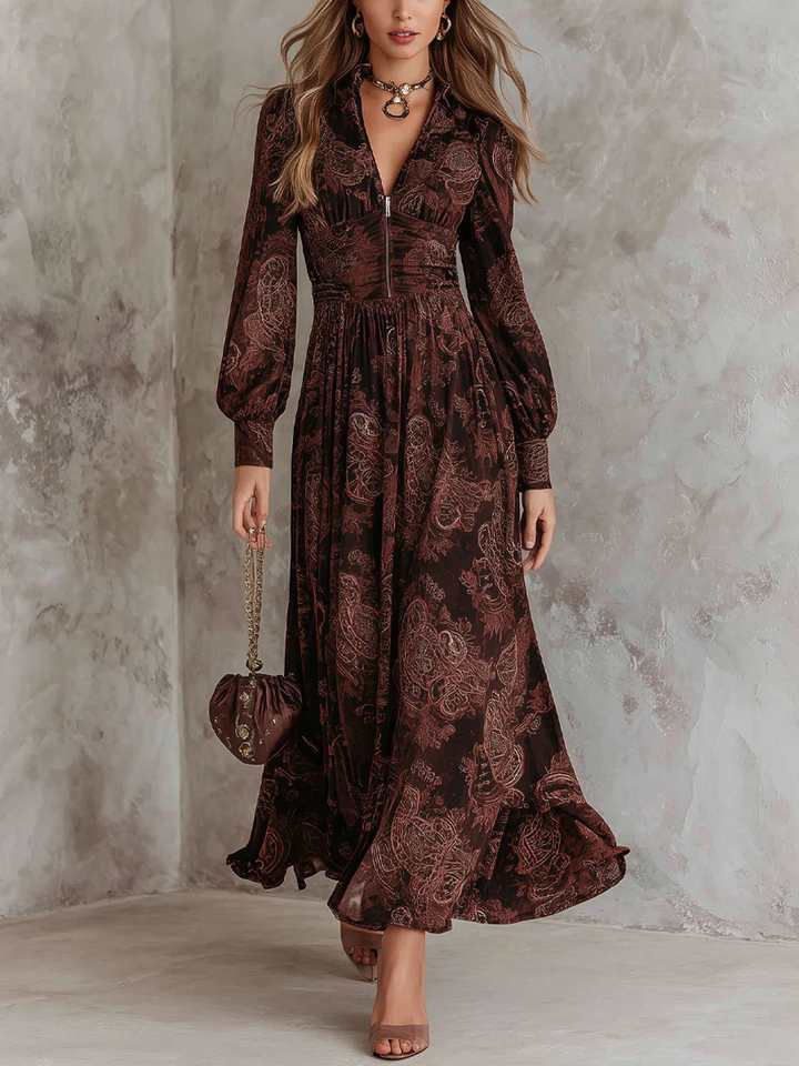 Brooklyn | Zippered Waist Maxi Dress