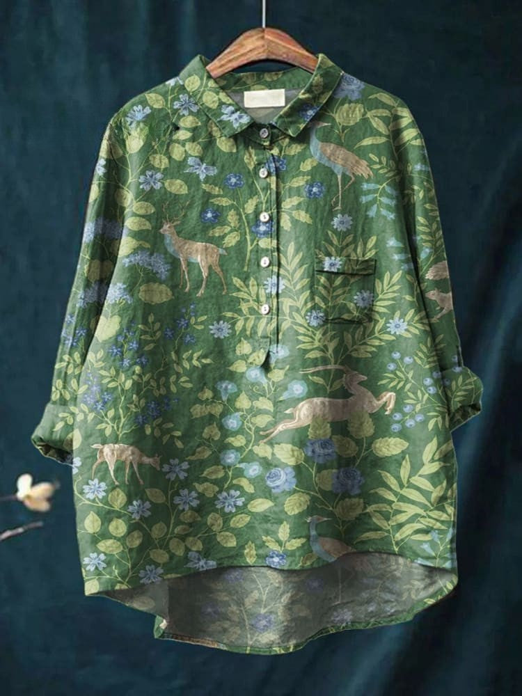 Emery | Chemise forêt florale