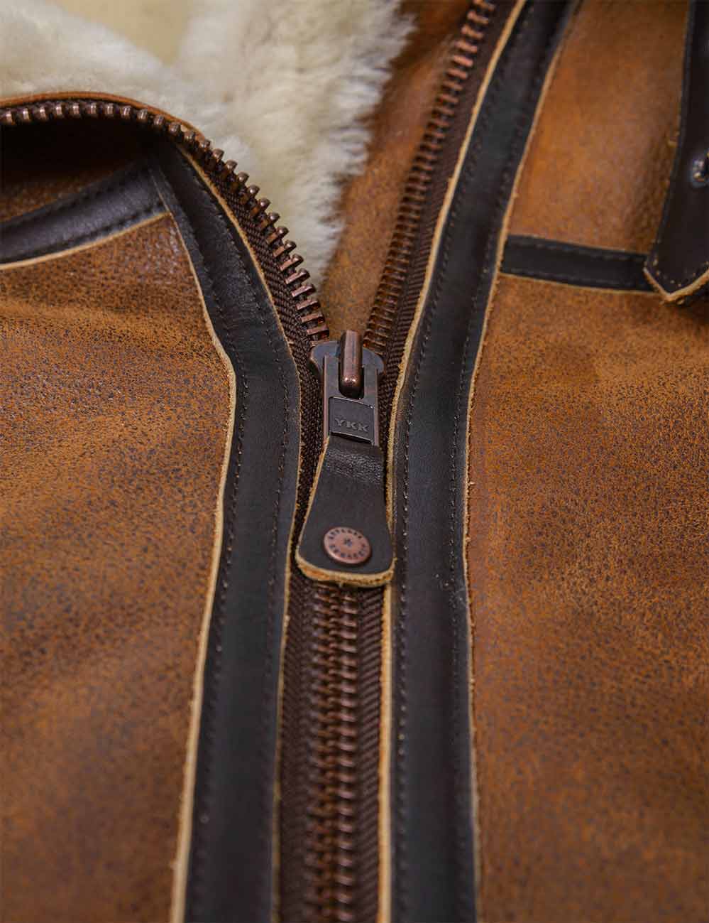 Aron - Blouson aviateur avec capuche en fourrure