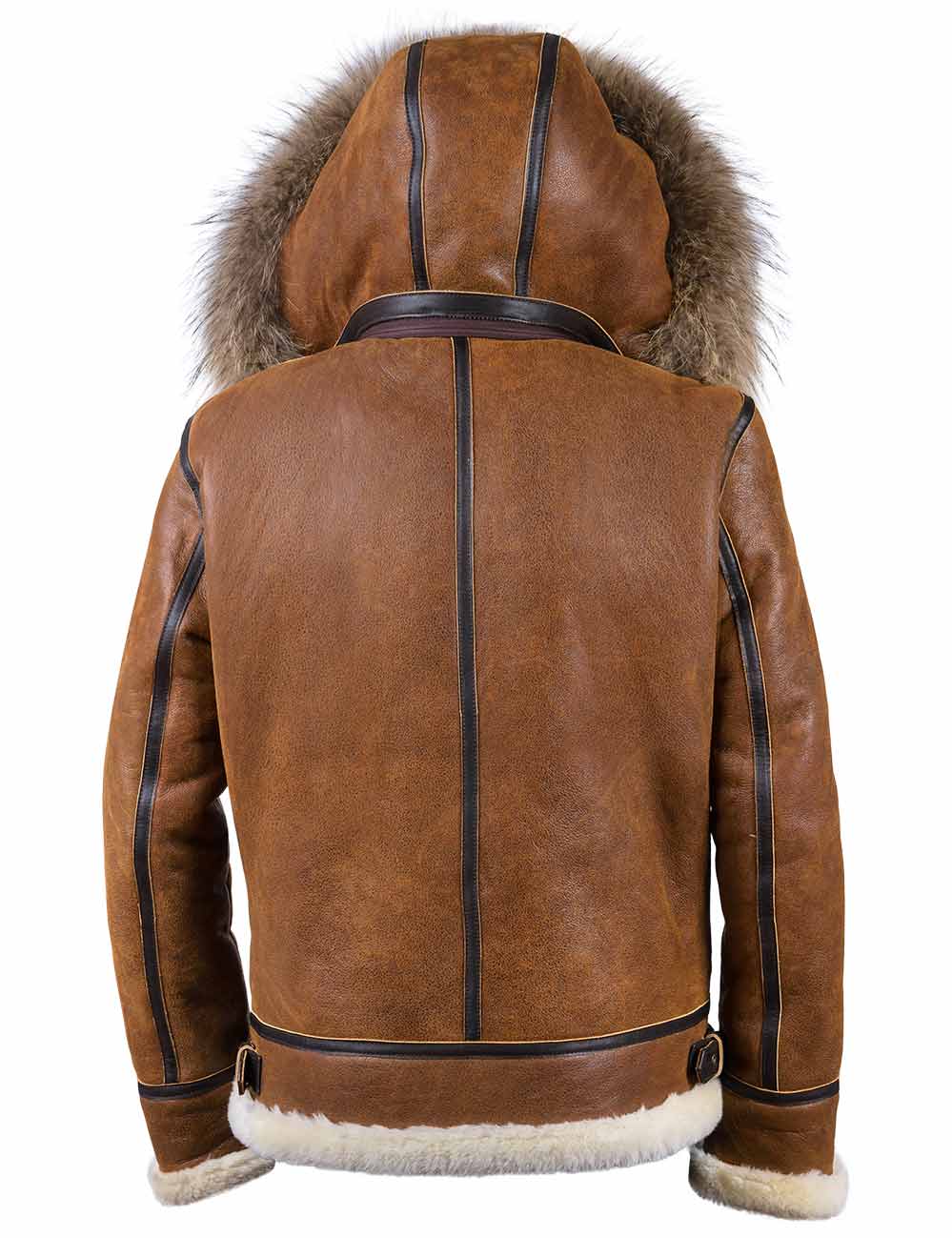 Aron - Blouson aviateur avec capuche en fourrure