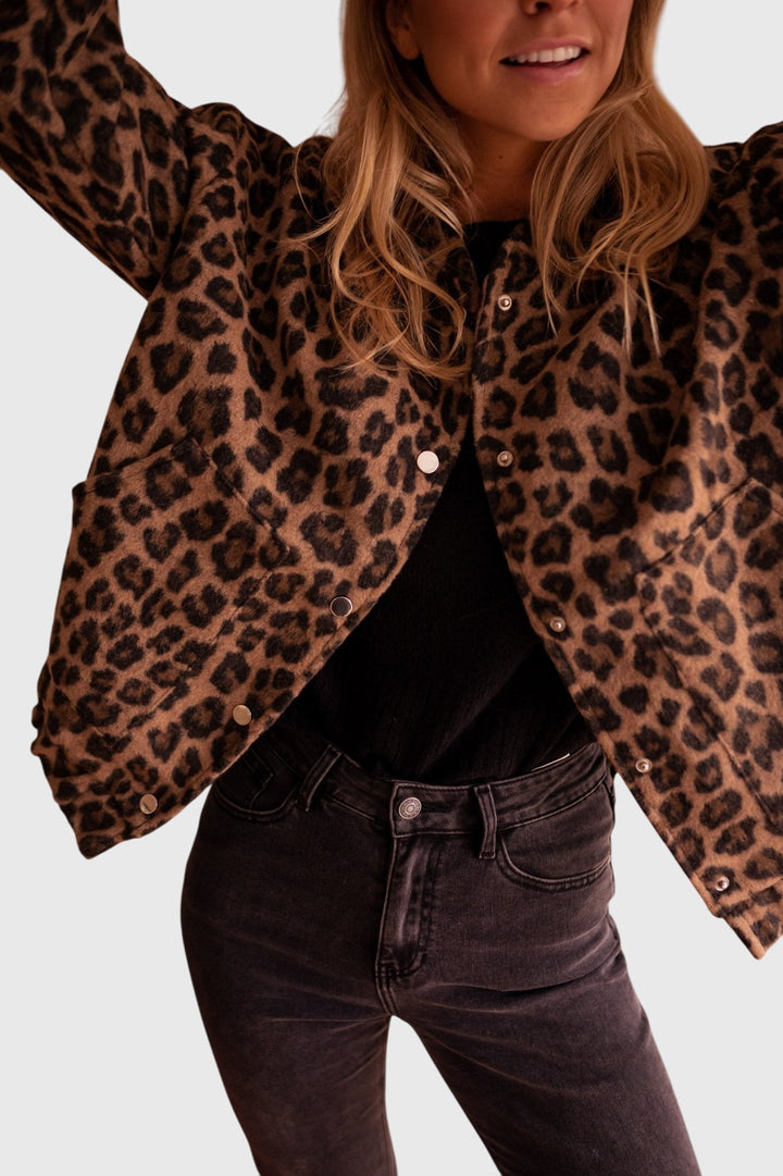 Elodie | Veste stylée à imprimé léopard