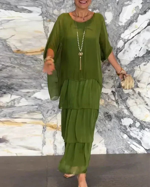 Women’s Elegant Layered Maxi Dress