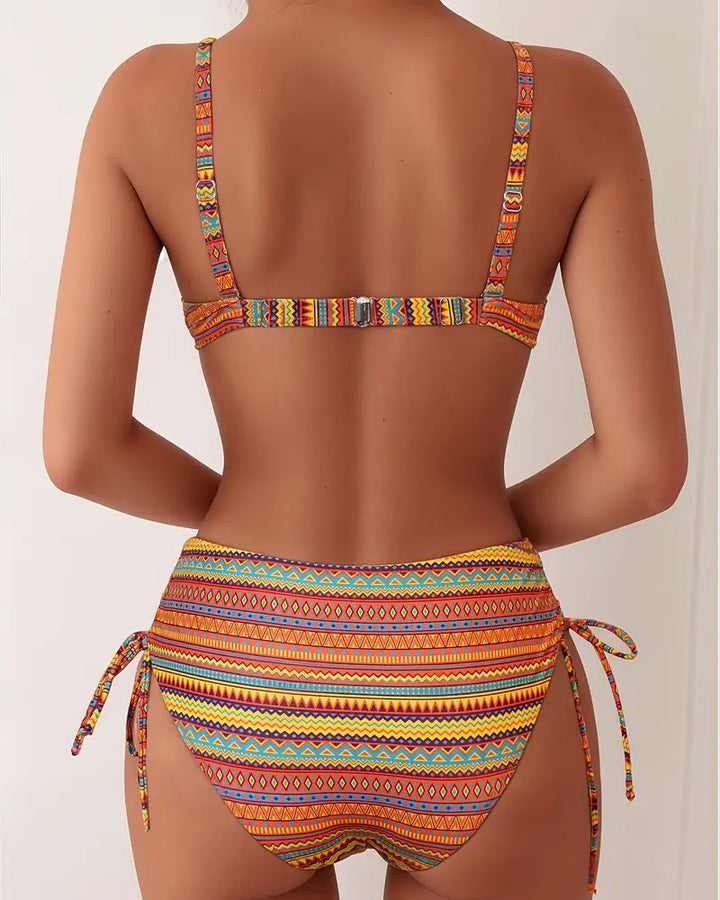 Rose™ | Maillot de bain deux pièces à imprimé rayé