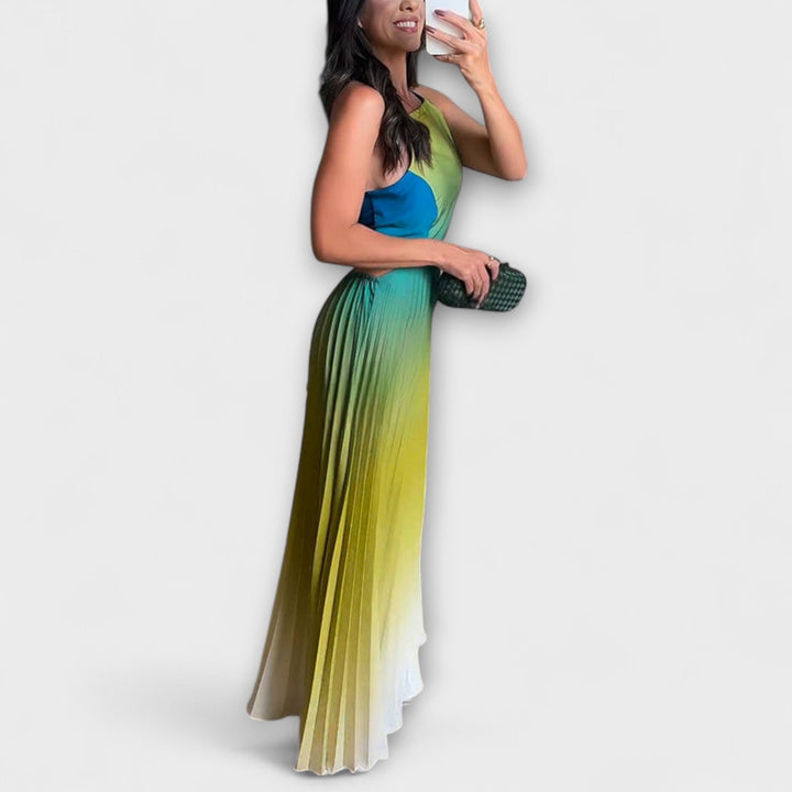 Haven - Stilvolles rückenfreies Batik-Maxikleid