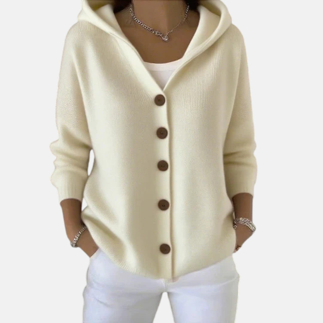 Zoé – Cardigan à capuche doux pour un confort quotidien sans effort