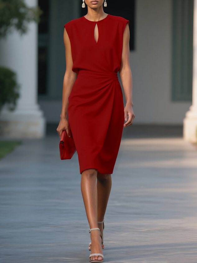 Nora | fashionable midi dress, figure-hugging fit.