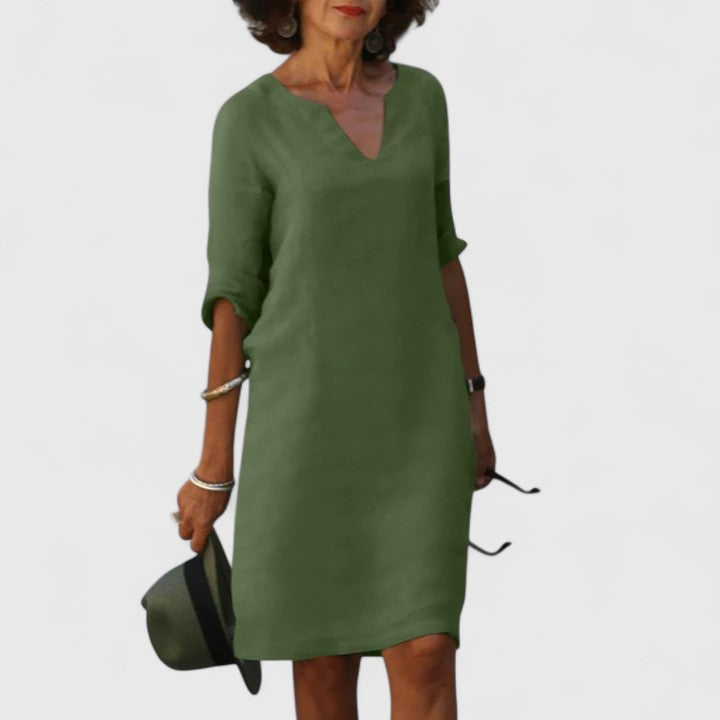 Taylor | Bequemes V-Ausschnitt-Kleid