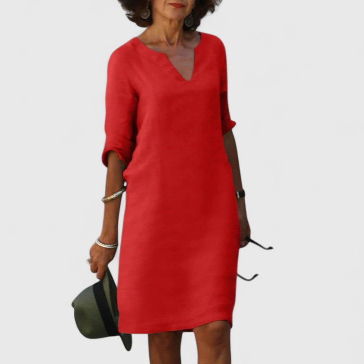 Taylor | Bequemes V-Ausschnitt-Kleid