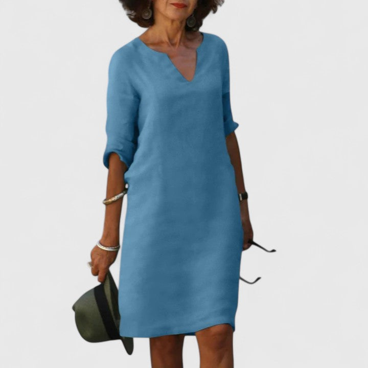 Taylor | Bequemes V-Ausschnitt-Kleid