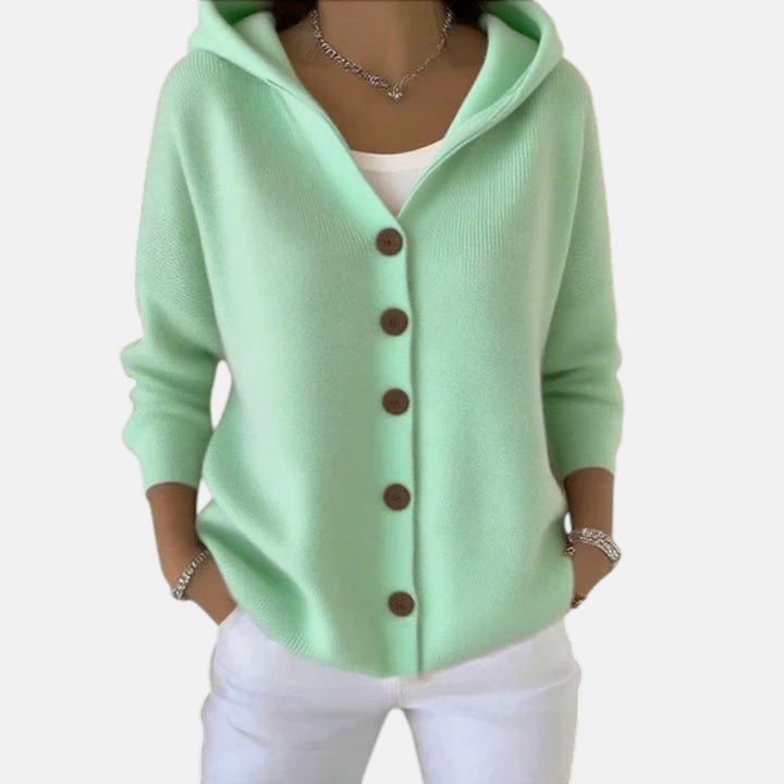 Zoé – Cardigan à capuche doux pour un confort quotidien sans effort