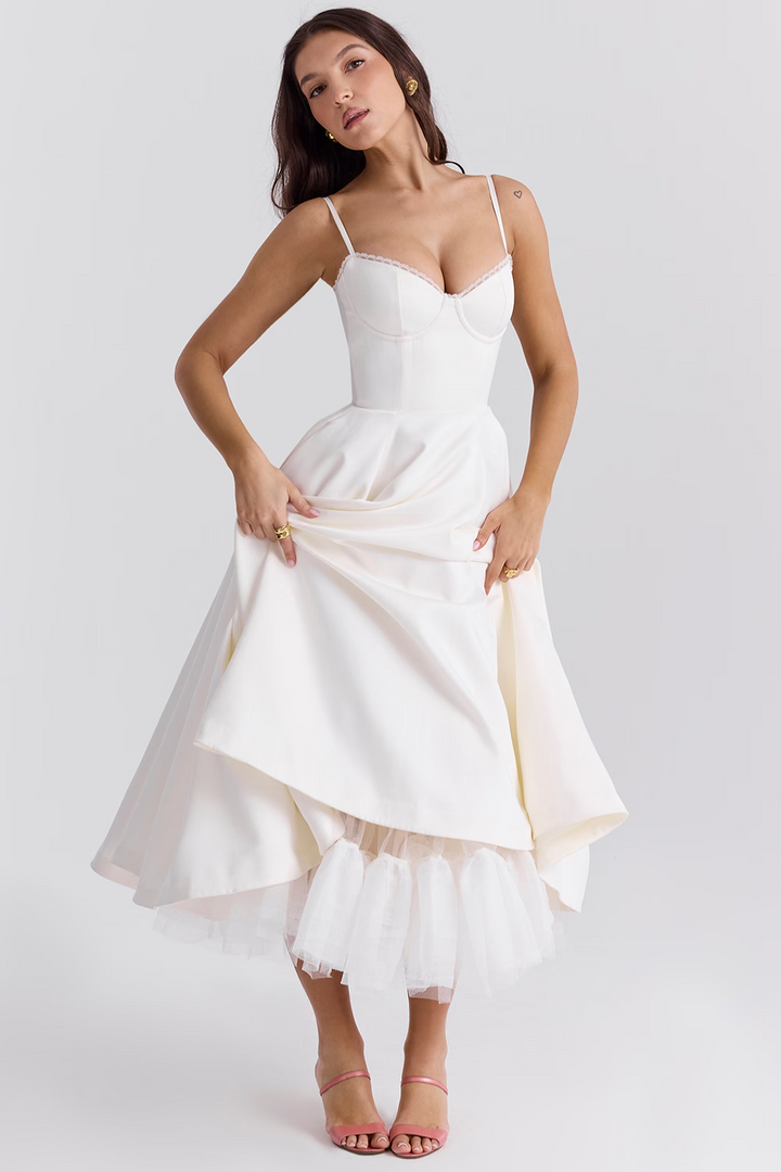 Addison | robe midi décontractée à double couche pour tous les jours
