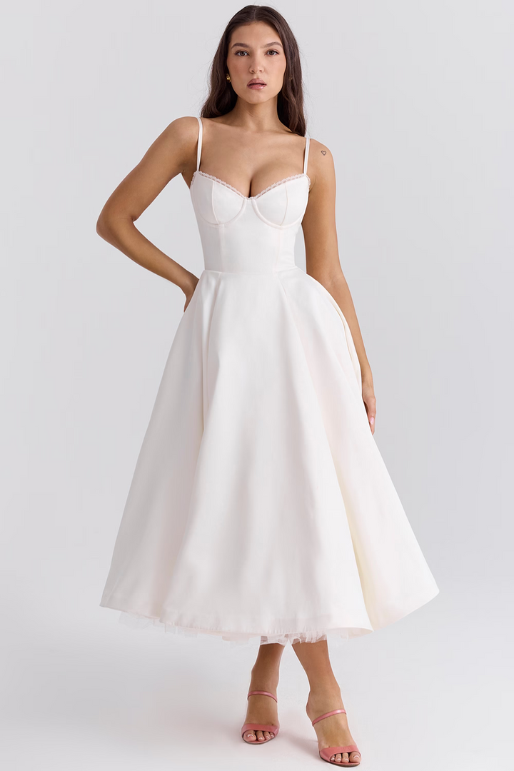 Addison | robe midi décontractée à double couche pour tous les jours