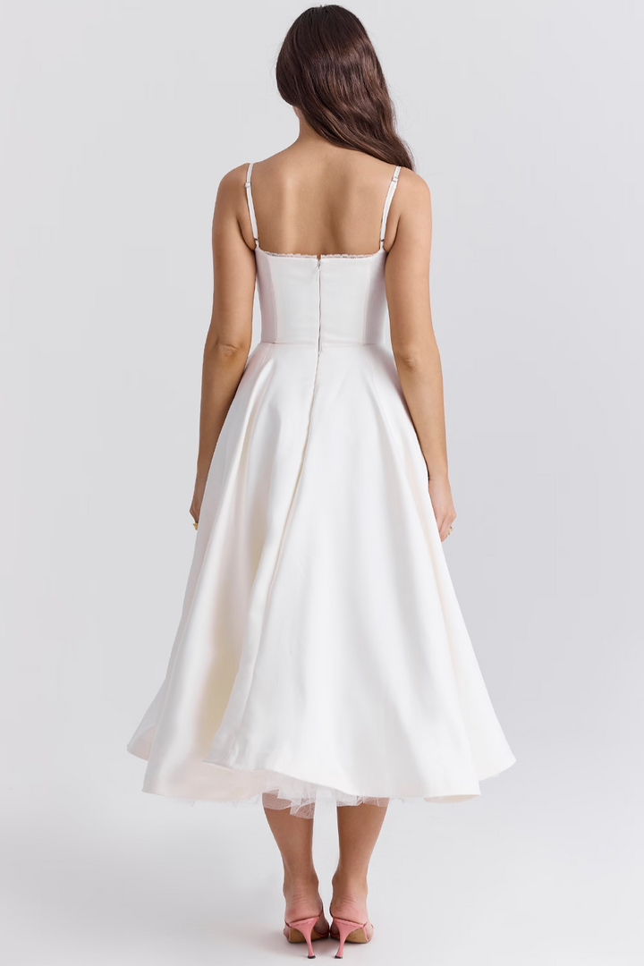Addison | robe midi décontractée à double couche pour tous les jours