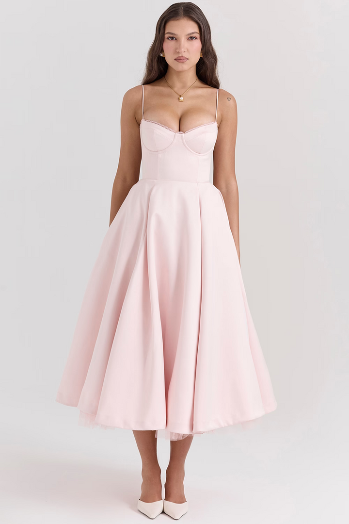 Addison | robe midi décontractée à double couche pour tous les jours