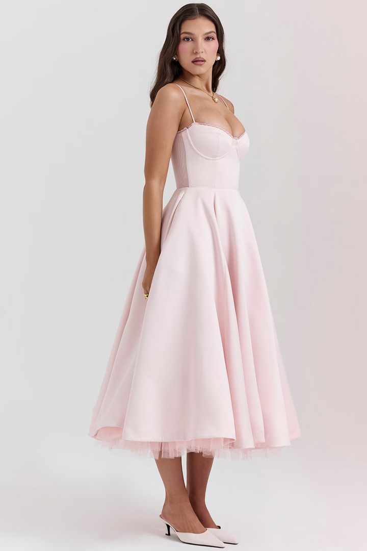 Addison | robe midi décontractée à double couche pour tous les jours
