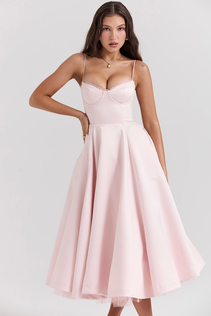 Addison | robe midi décontractée à double couche pour tous les jours