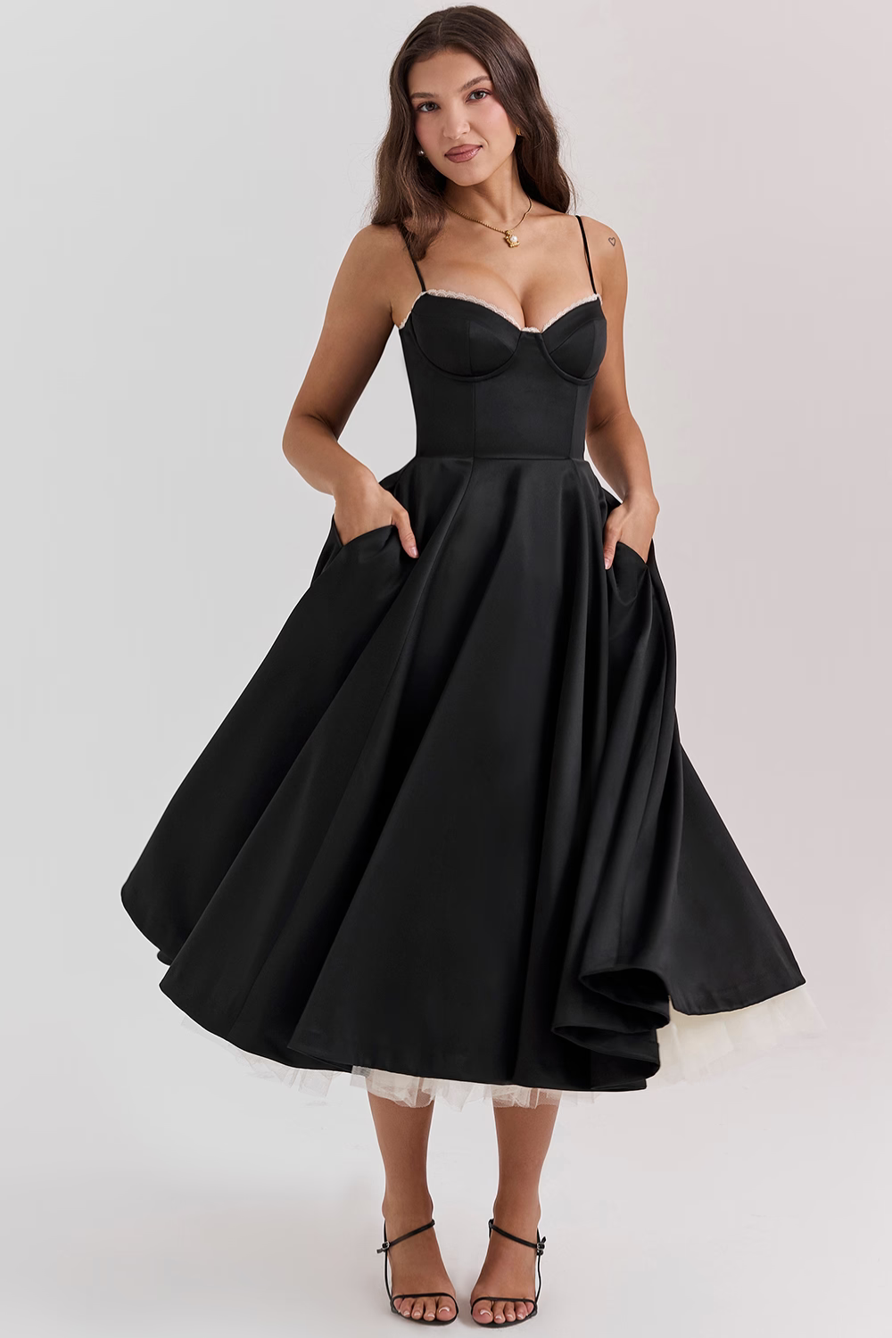 Addison | robe midi décontractée à double couche pour tous les jours