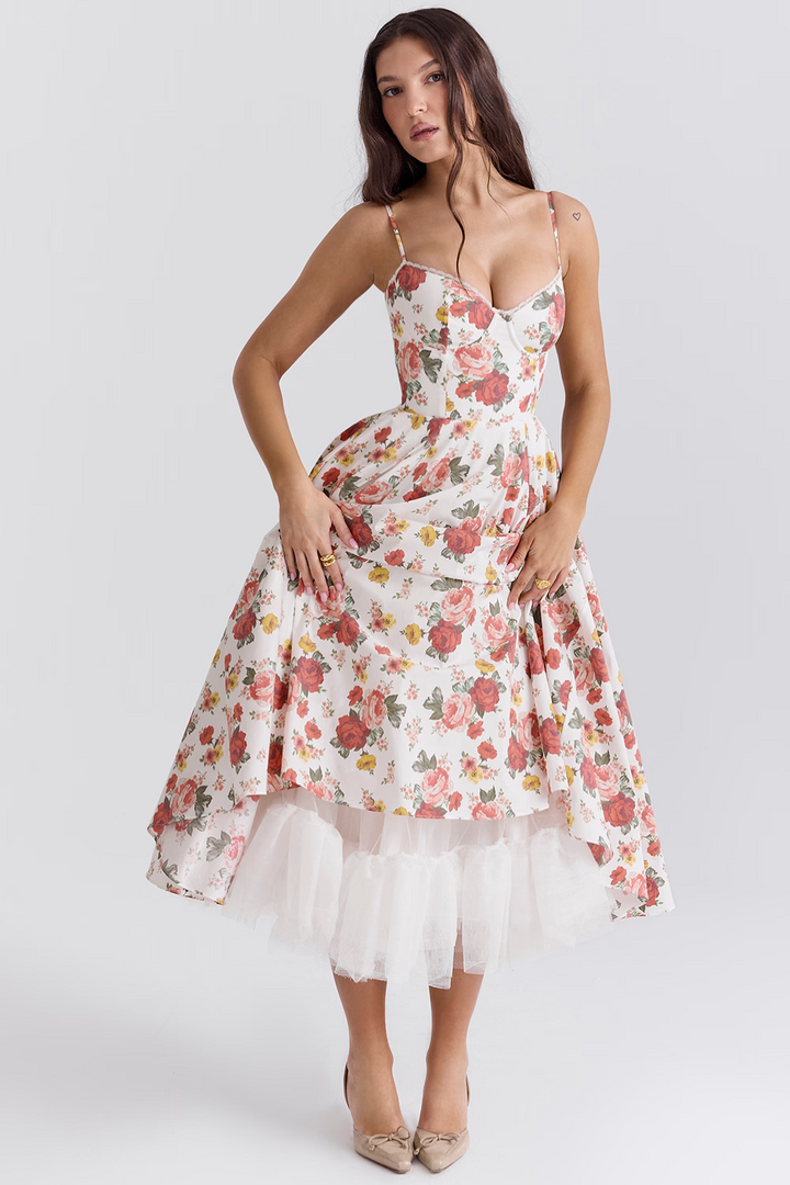 Addison | robe midi décontractée à double couche pour tous les jours