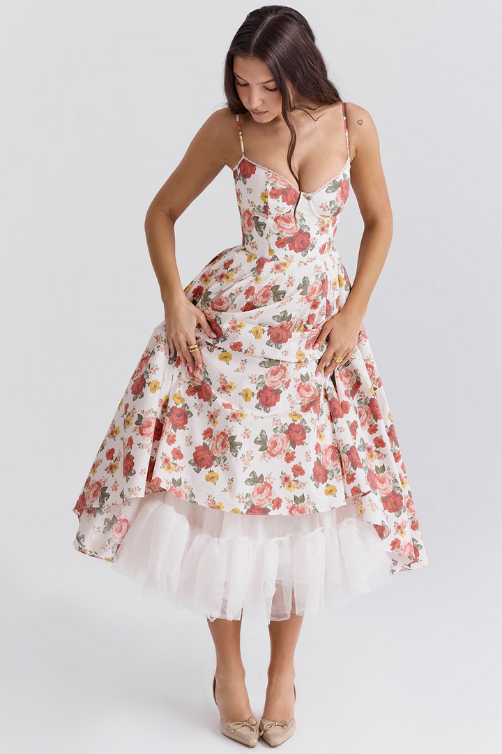Addison | robe midi décontractée à double couche pour tous les jours