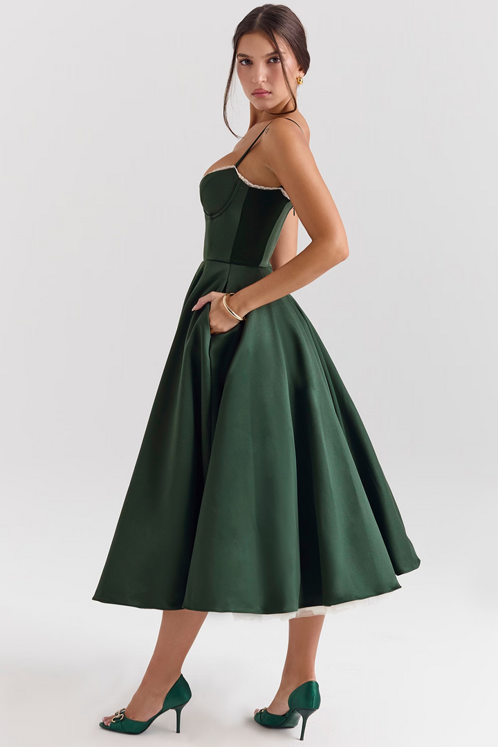 Addison | robe midi décontractée à double couche pour tous les jours
