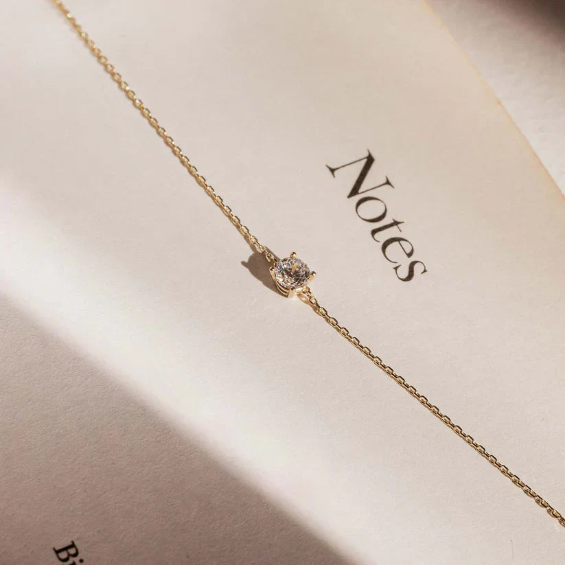 Dalynette | Bracelet avec pierres de moissanite en or 14 carats