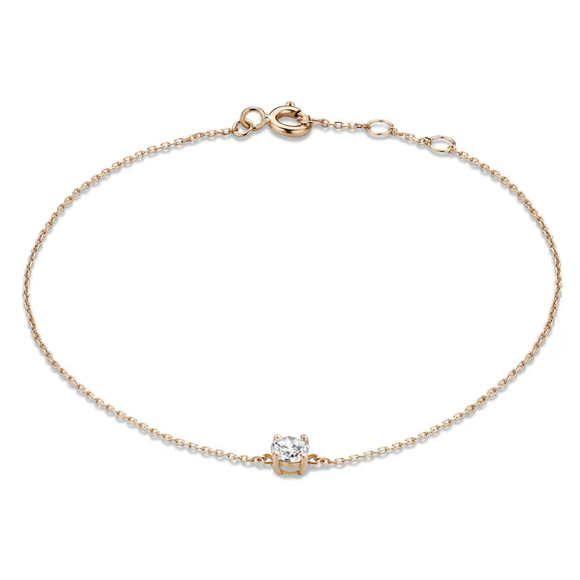 Dalynette | Bracelet avec pierres de moissanite en or 14 carats