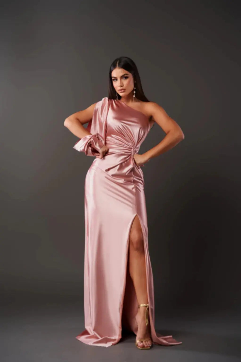 Women’s Elegant One-Shoulder Evening Dress