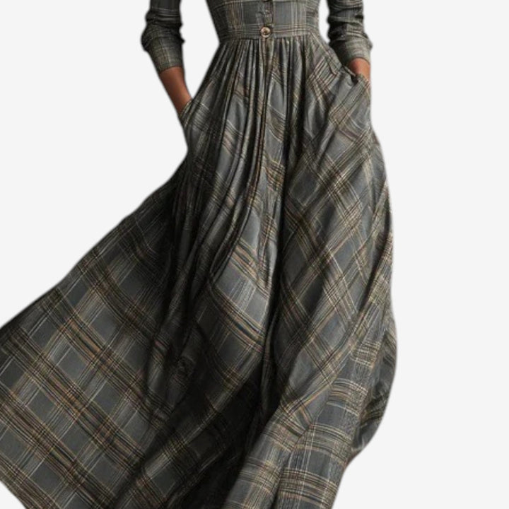 Laila | Luxe Checkered Maxi Dress