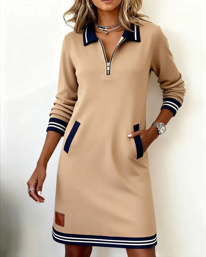 Robe sportive avec col et fermeture éclair
