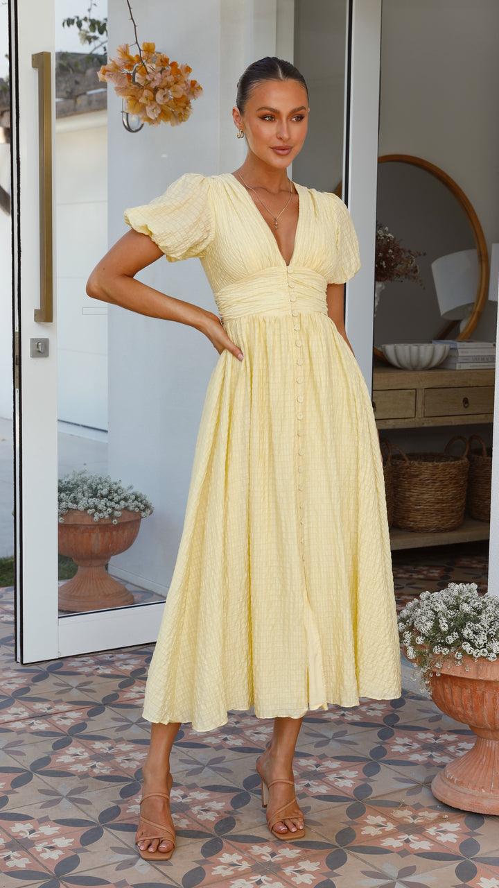 Robe maxi fluide élégante à boutons pour femme