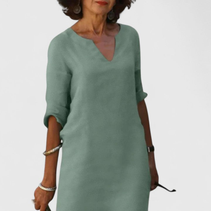 Taylor | Bequemes V-Ausschnitt-Kleid