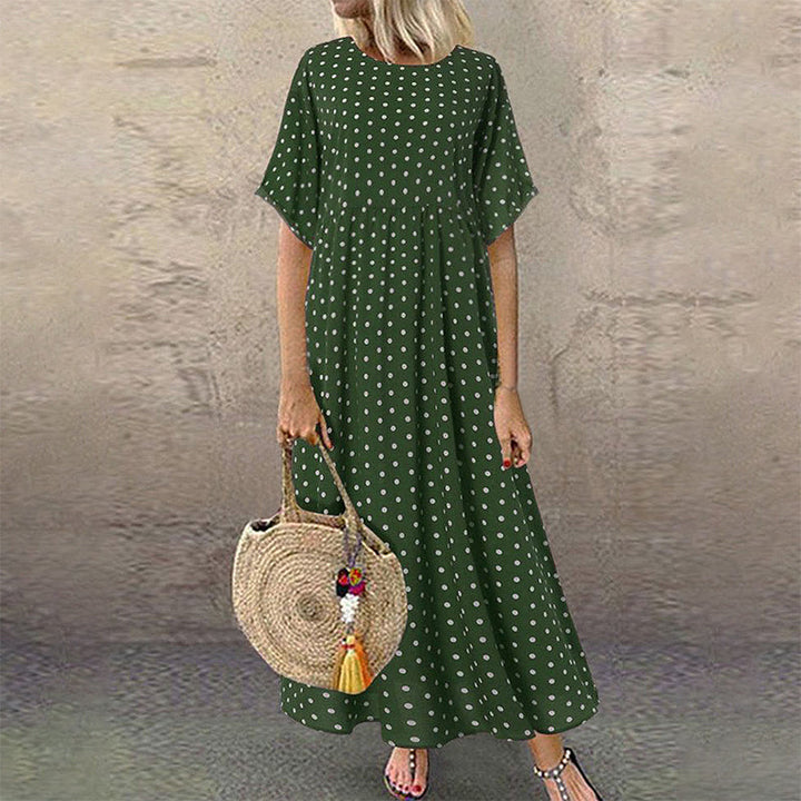 Jaeli | Boho Maxi Dress with Dots